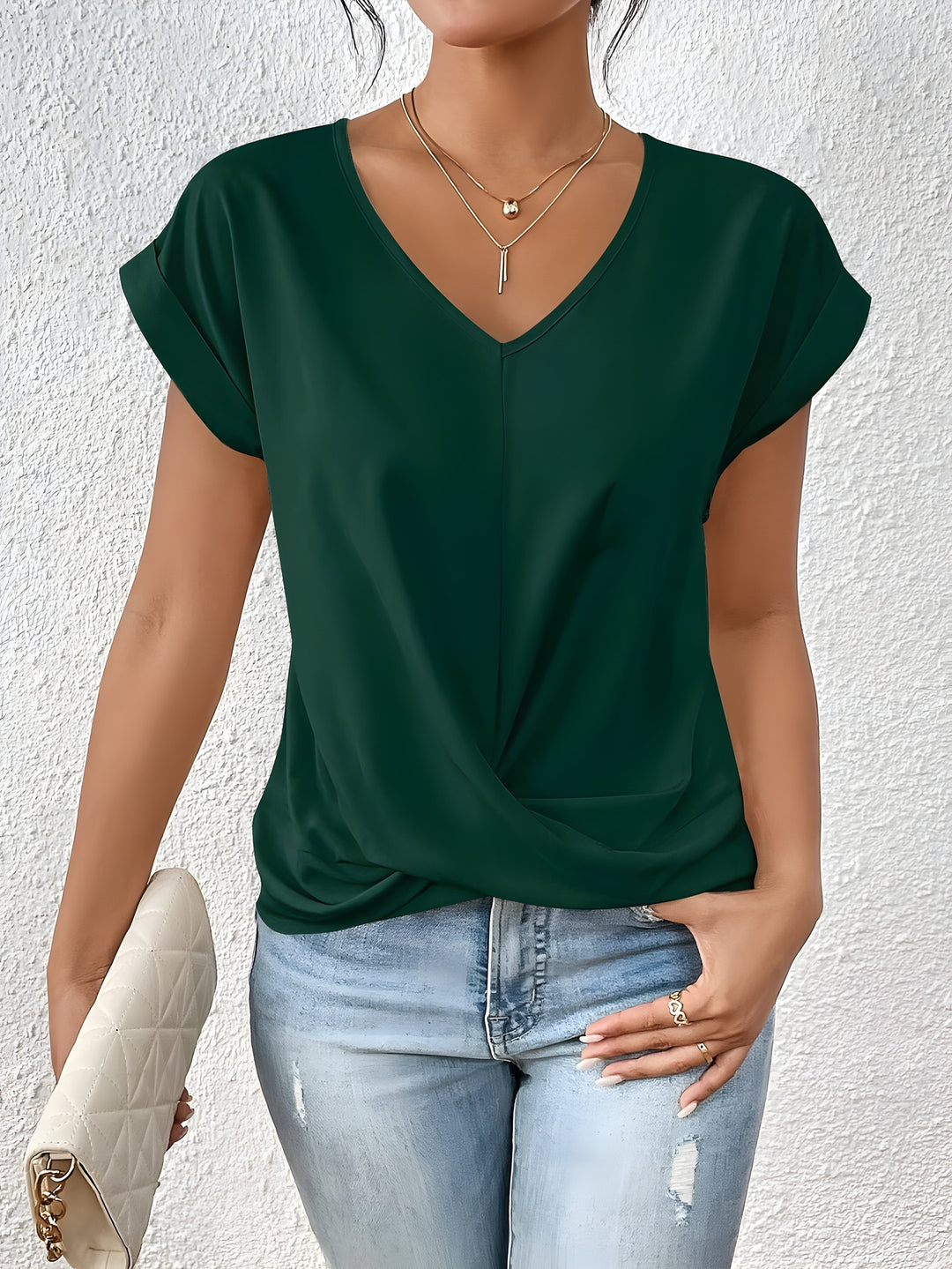 Joyce | Casual T-shirt met V-hals