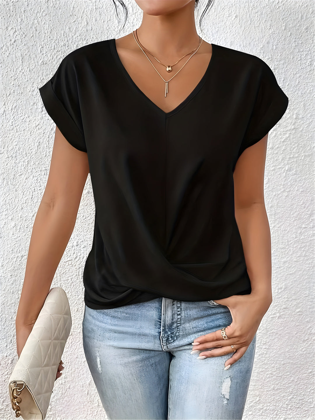 Joyce | Casual T-shirt met V-hals