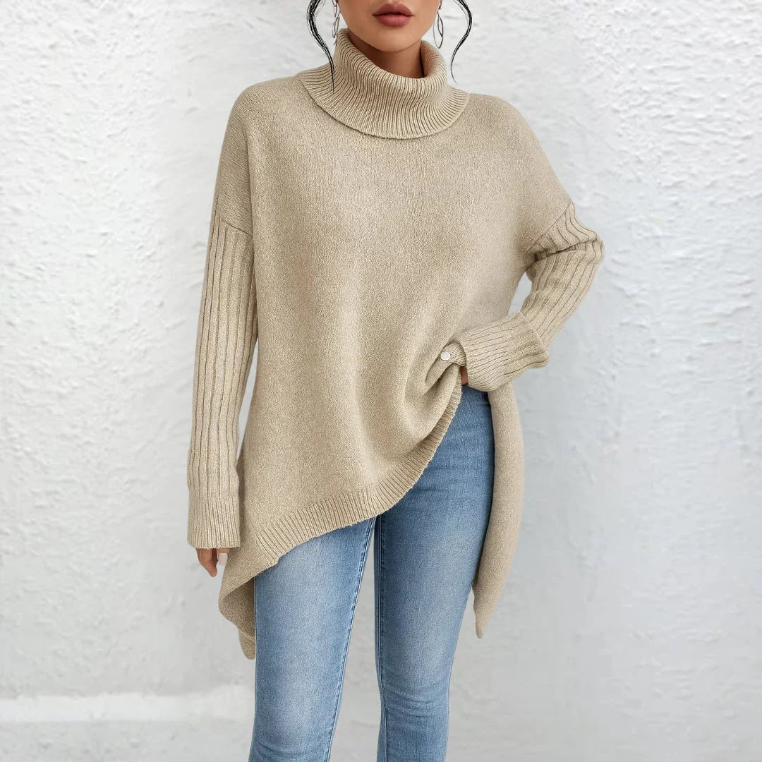 Ivy | Pull à Col Roulé Coupe Décontractée