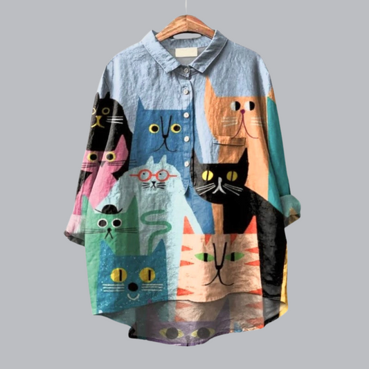 Lotte - Modieuze Katten Blouse