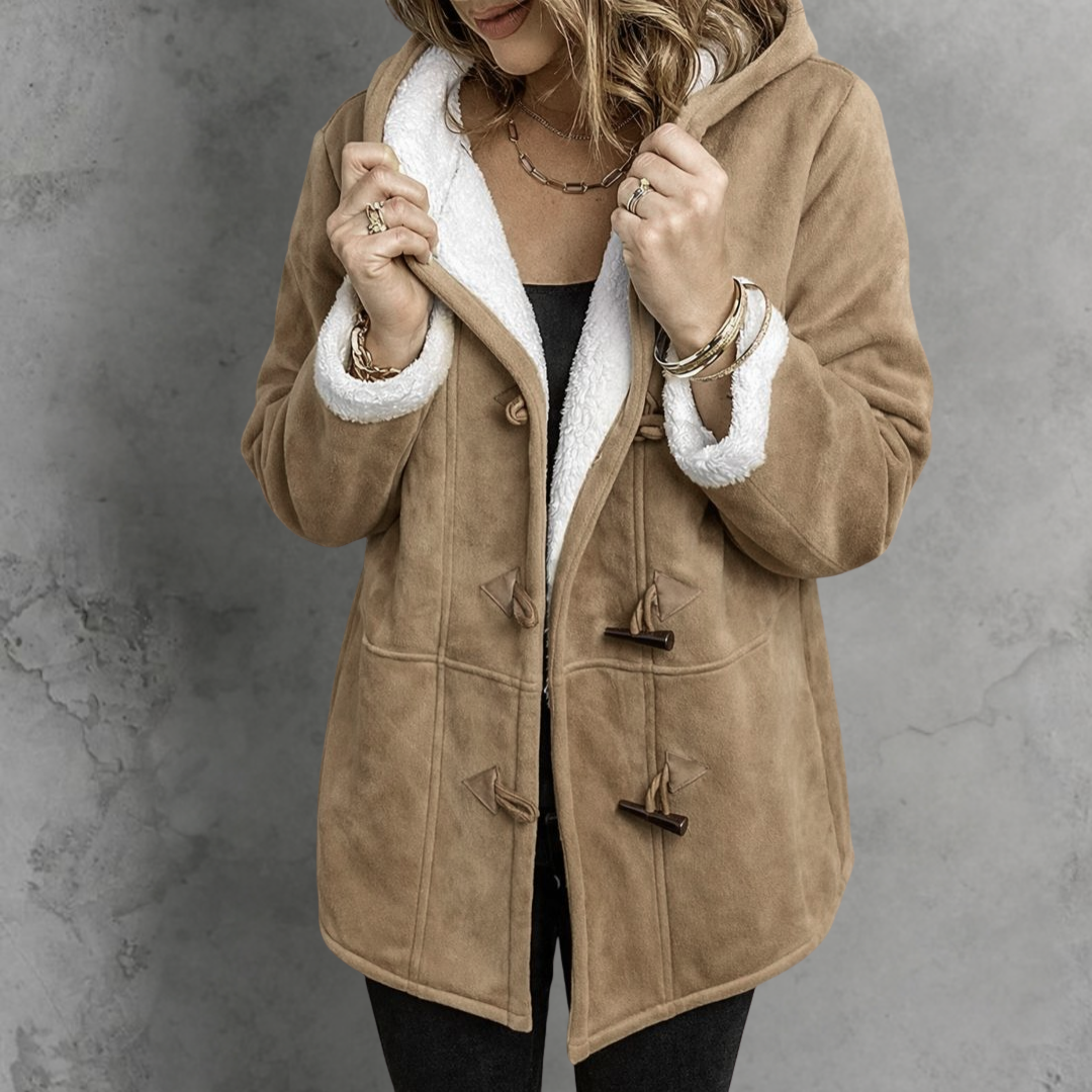 Rowie | Manteau d'Hiver Élégant à Capuche et Brandebourgs